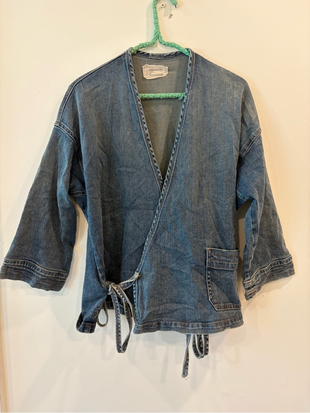 Current/Elliott Denim Wrap Jacket - Blue